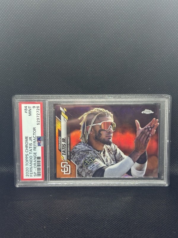 PSA 9 2020 Topps Chrome /25 Orange Refactor Fernando Tatis Jr. SP Photo Var