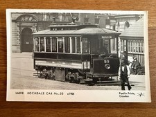 Vintage Postkarte UK 🇬🇧 Rochdale Car no 33 Tram Pamlin Prints Manchester 