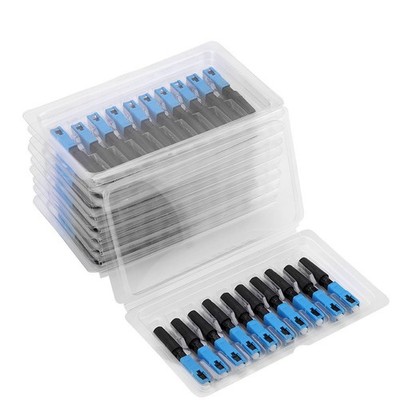 100 PCS Embedded SC Optic Fiber Quick Fast Connectors Fiber Optic Cable Kit