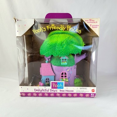 Disney Winnie The Pooh Delightful Days Tree House Vintage 1999 w/ Figures & Box