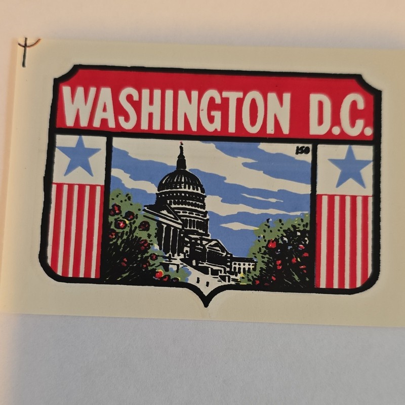 Washington D.C. Souvenir Sticker/Decal - Capitol Building Design