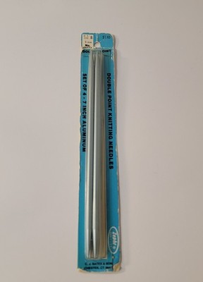 Vintage CJ Bates Zephr Double Point Knitting Needles Set of 4 Size 8 5mm NOS