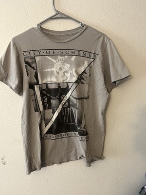 Vintage Marc Ecko Cut & Sew Gray Graphic T-Shirt Size Small Y2K Grunge
