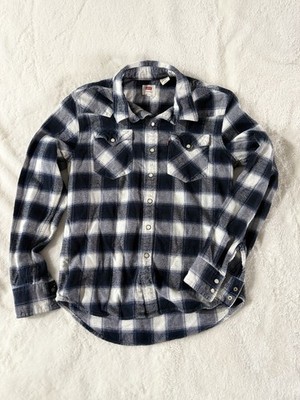 Levi's Flannel Shirt Small Long Sleeve Plaid Top Lumberjack Lumbersexual Sharp