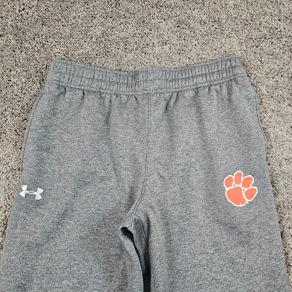 Pantalones deportivos Clemson Tigers para hombre grandes L gris calce suelto Under Armour Storm NCAA Foto 2 de 4