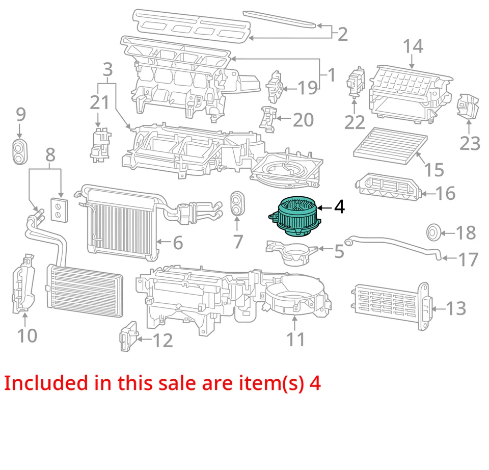 2019 Toyota Tacoma Heater AC Blower Motor OEM 86K Miles - LKQ415498146 - Image 4 of 4