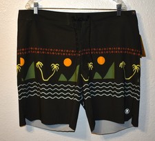 Roark Men's 36 Passage Primo 18" Island Time Board Shorts Swim Dark Military