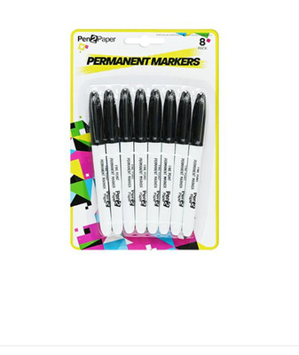80 Markers Black Permanent SUPER MarkerS Pen Bulk Texta Fine Point New FREE POST
