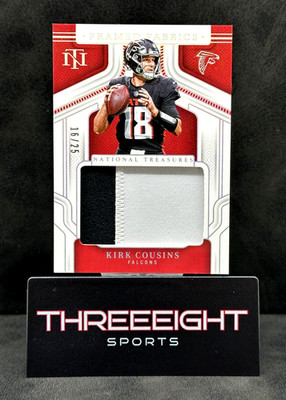 2024 National Treasures, KIRK COUSINS /25  "Framed Fabrics" - ATLANTA FALCONS