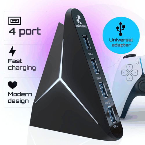 USB 3.0 Hub Vertical Data Hub with Long Cord 4 Additional Ports for Mac & PC - Picture 5 of 7