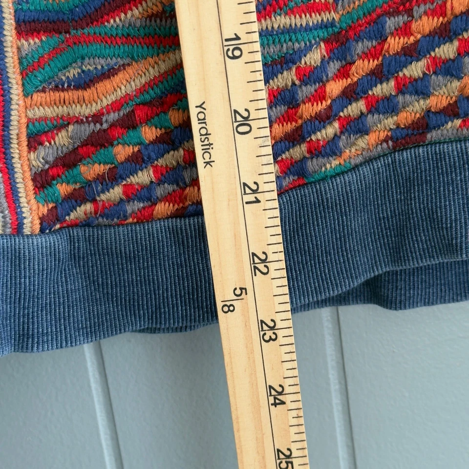 Sudadera Lucky Lotus Bordada Boho Tapiz Artístico Pullover Top Azul S Foto 3 de 4