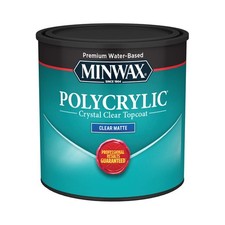 Minwax 222224444 Polycrylic Protective Wood Finish, Clear Half Pint, Matte