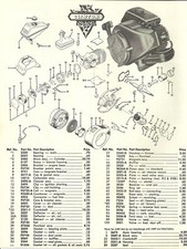 Vintage 1960's Clinton A400 Engine Parts  Price List