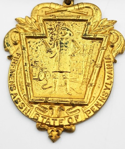 1912 Lebanon Pennsylvania Medalla de Delegado de la Asociación de Bomberos JC Schmidt #OKAA34 - Imagen 2 de 5