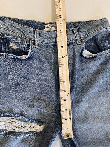 Free People Jeans Womens 30" Light Wash Boyfriend Distressed Travel Raw Hem - Picture 5 of 7