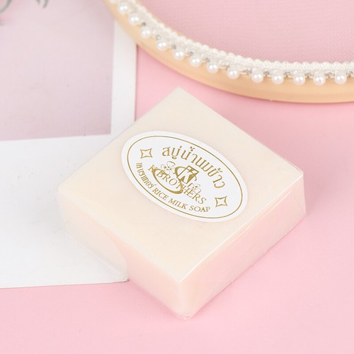 60g Rice Milk Soap Handmade Whitening Face Hand Bathing Soap Collagen Antiacne-d