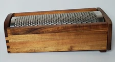 Enrico Wooden Catch Box Grater Acacia #1005