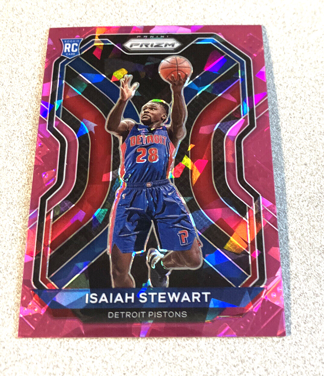 2020-21 Panini Prizm RC Pink Ice Prizm #254 Isaiah Stewart Pistons