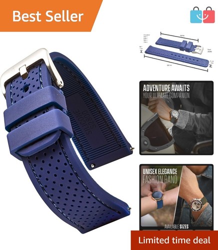 Universal 22mm Silicone Watch Band - Compatible with Smart & Traditional Watches - 第 1/10 張圖片