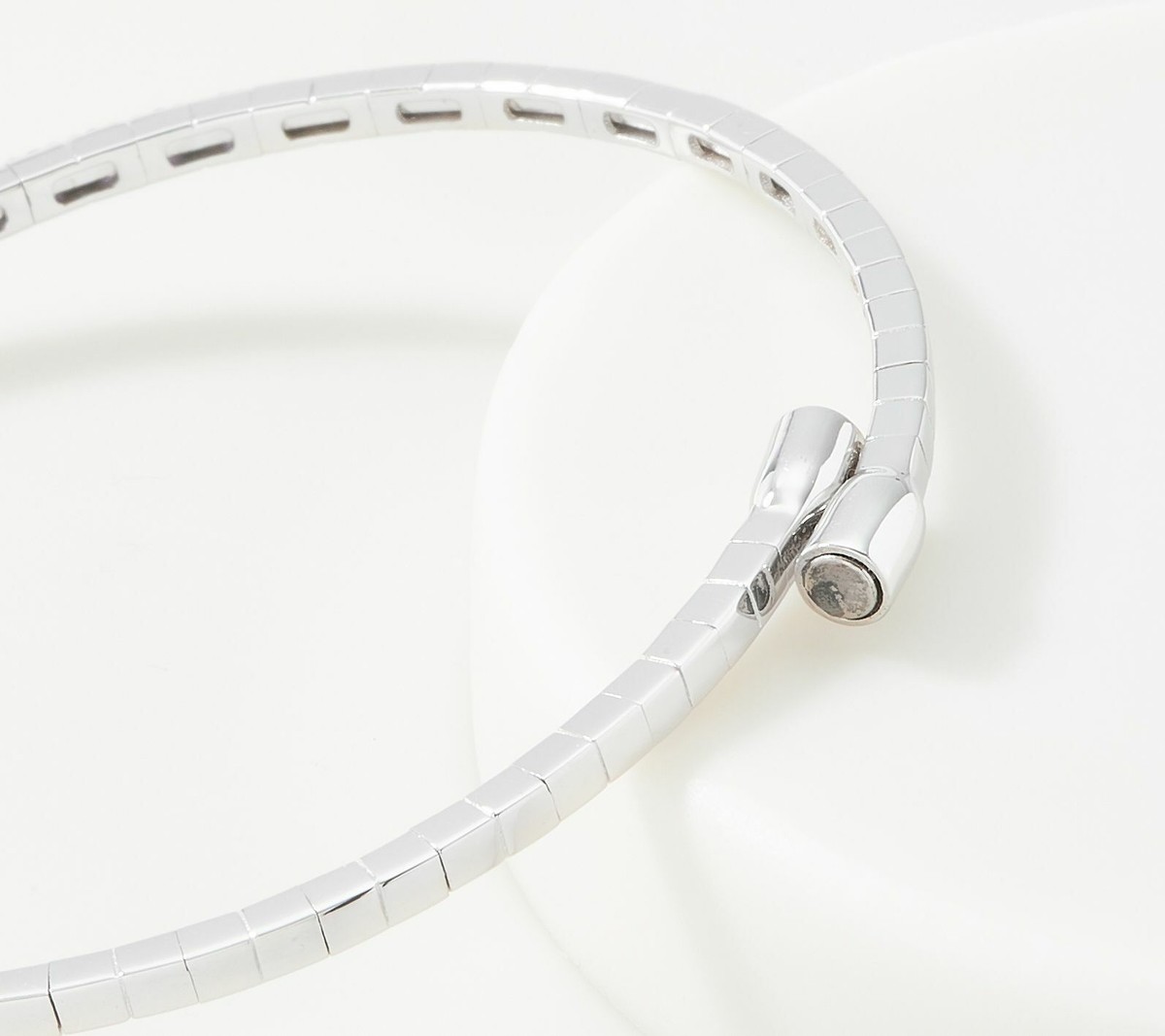 QVC Affinity Gems Blue Topaz Bangle Bracelet, cttw, Sterling