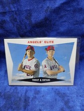 2020 Topps Archives - 1960 Combo Cards #60CC-TO Mike Trout, Shohei Ohtani