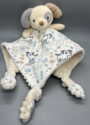 Mary Meyer Sparky Puppy Dog  Character Blanket New Knotted Baby Lovey Security