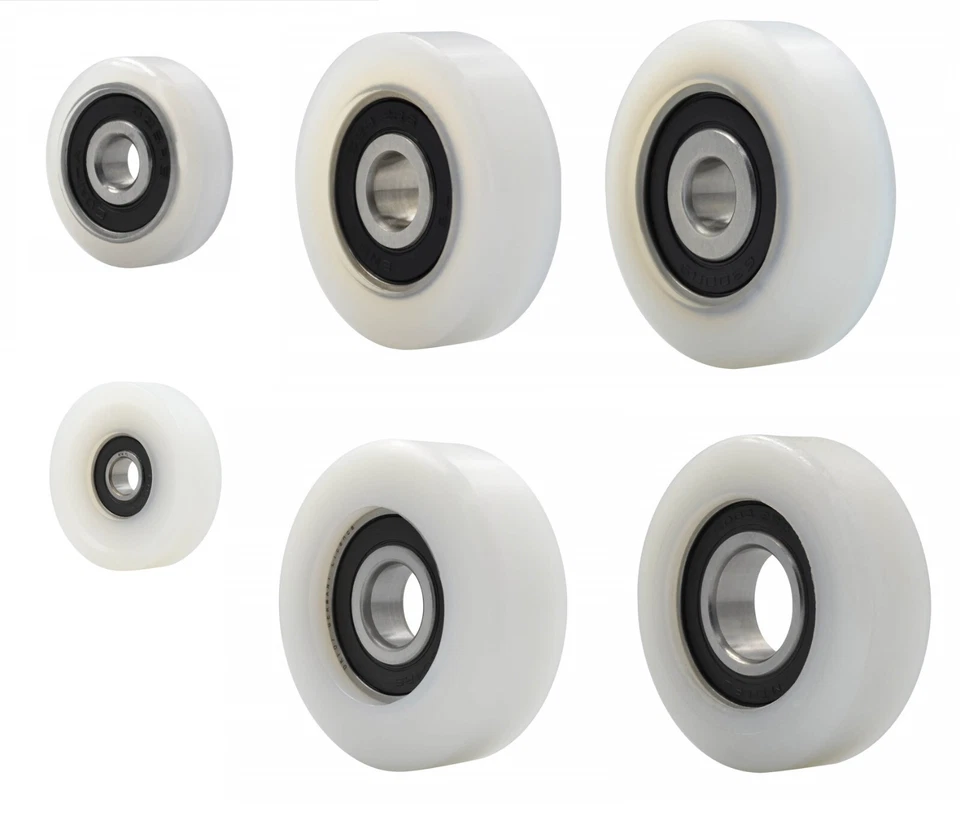 STAHLCO Kunststoff Rollen für Tore mit Lager Laufrolle Führungsrolle Ø25 Ø35 Ø43 Ø50 Ø52