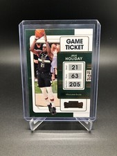 2021-22 Panini Contenders Jrue Holiday Game Ticket Gold Parallel Bucks 63