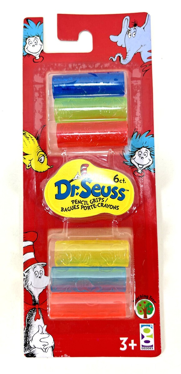 SEUSS Gooshy PEN PENCIL GRIPS 6-Piece PACK Back to School Squishy GEL  Grip