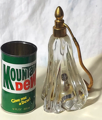 Vintage großer französischer 8" hoher Kristall Parfüm Zerstäuber mundgeblasen - Bild 7 von 7