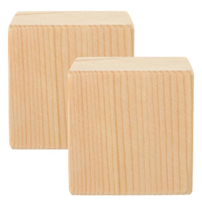 2pcs Household Furniture Risers Wooden Bed Pad Furniture Risers Wood Block