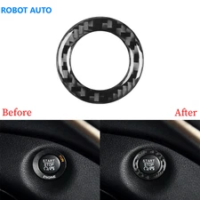 For Jeep Cherokee 2014-18 Real Carbon Fiber Interior Engine Ignition Switch Ring