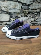 Converse Chuck Taylor Tulle Black Purple Silver Tutu 645112F Juniors 6 Womens 8