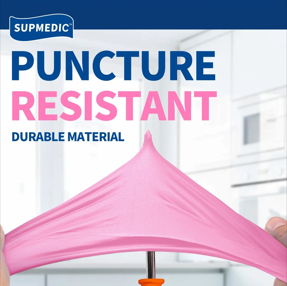 Disposable Nitrile Exam Gloves Powder-Free Food-Safe Cleaning Glove, Rose Quartz - Image 4 of 4