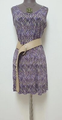 BEATRICIA Shirtkleid GEOMETR. Damen Gr.M-L POLYESTER/STRETCH Lilatöne Gebraucht - Bild 1 von 4