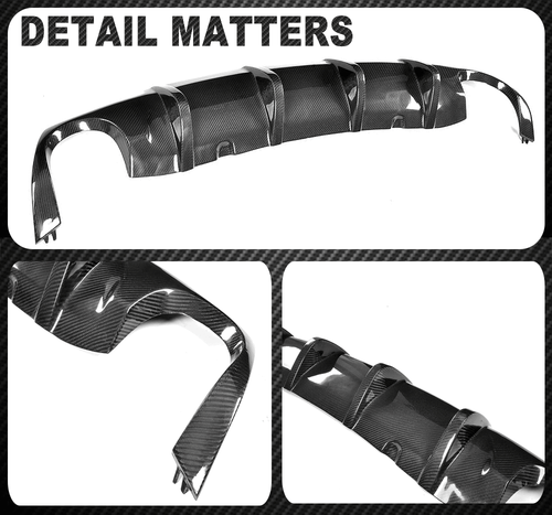 Canbon Heckdiffusor Stoßstange Diffusor Lippe Passt für VW Scirocco R 2009-2014  - Bild 13 von 13