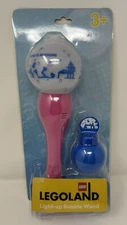 Legoland Everything is Awesome Pink Blue Light Up Refillable Bubble Wand NEW