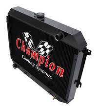 Rr Champion 3 Row Black Finish Radiator For 1968 - 1973 Dodge Charger Big Block