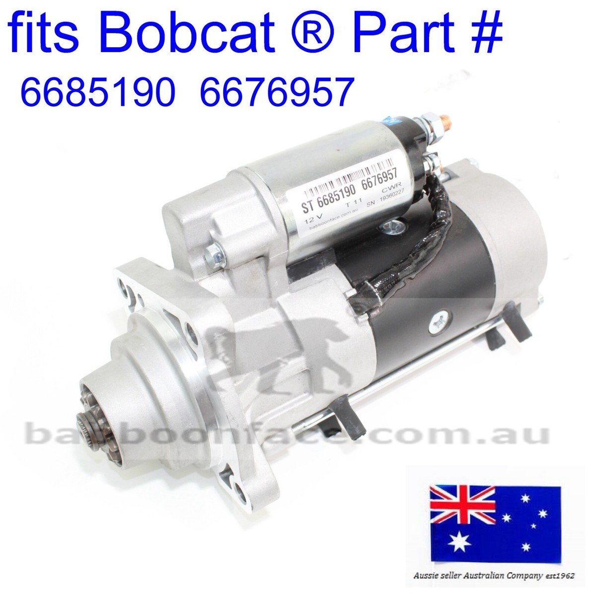 fits Bobcat Starter Motor 6685190 6676957 KUBOTA DOOSAN S450