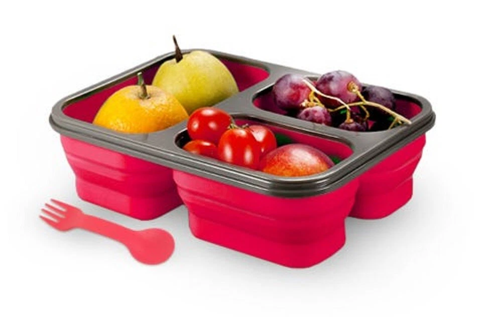 Contenitori Pieghevoli In Silicone Per Alimenti – Set Da 4 (350-1200 Ml) – Grigio