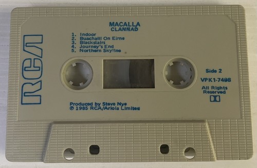 Clannad Macalla Music Cassette Tape VPK1-7498 RCA Records 1985 - Picture 8 of 24