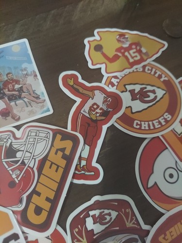 50 Kansas City Chiefs vinyl stickers Water Bottles. Laptops. Patrick Mahomes - Picture 9 of 21