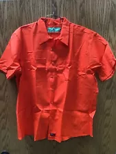 Red Kap Work Shirt Size 3XL Short Sleeve Orange 100% Cotton New A-7