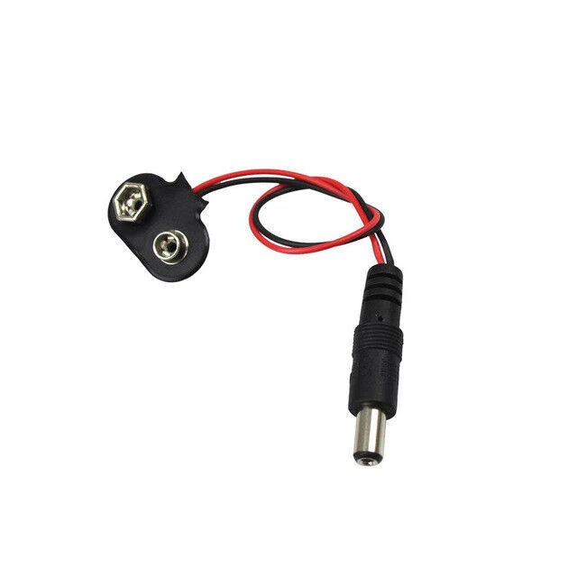 10 Pcs 9V 12cm Battery Connector T Type Clip Plug Wire Cord Leads 9 Volt - Image 2 of 2