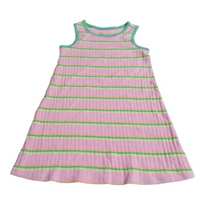 Cat & Jack Toddler Girl Size 4T Racerback Tank Top Ribbed Light Purple Stripe
