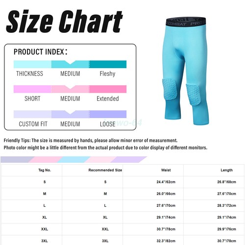 Men Basketball Sport Pants Knee Protection Anti-collision Compression Leggings - Picture 23 of 25