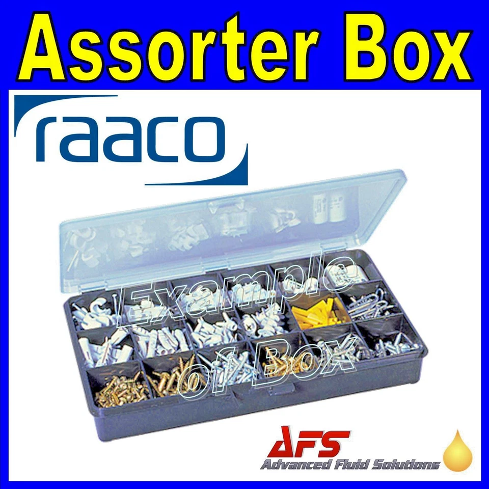 Raaco 18 Fixed Compartment Storage Box Service Case Fishing Bits RA-107938 B18