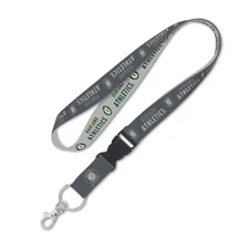 OAKLAND ATHLETICS CHARCOAL LANYARD DETACHABLE BUCKLE NEW WINCRAFT 👀