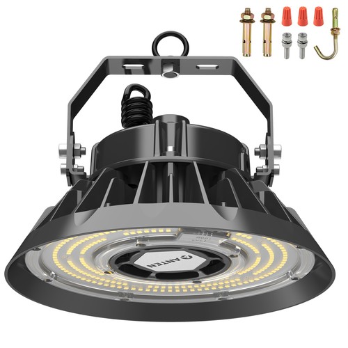 200W Hallenbeleuchtung LED UFO Deckenstrahler Werkstatt Leuchte Industrie Lampe - Bild 15 von 23