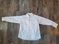 Burberry London Mens Button Down Dress Shirt 16 1/2R Red Green Yellow Cotton USA